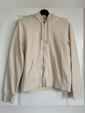 H&M Basic Cream Full-Zip Hoodie